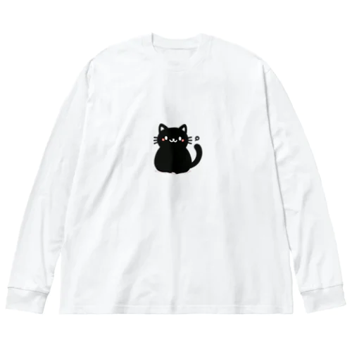 Chic Feline Elegance Big Long Sleeve T-Shirt