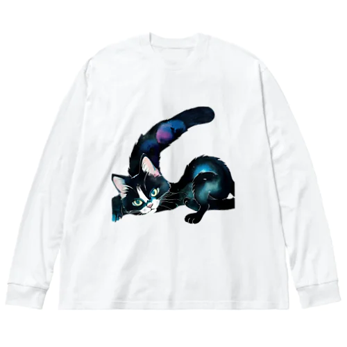 黒猫と魔法の尻尾 Big Long Sleeve T-Shirt