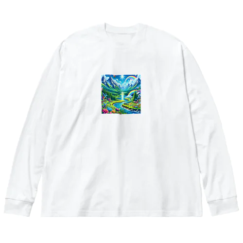 秘密の妖精の谷 루즈핏 롱 슬리브 티셔츠