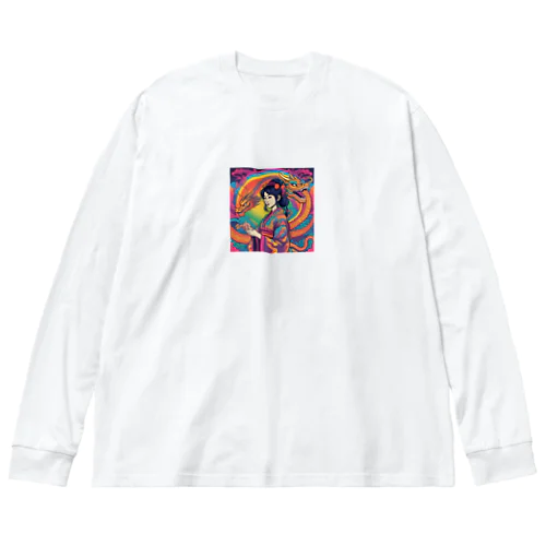 百万屋の双竜と巫女グッツ Big Long Sleeve T-Shirt