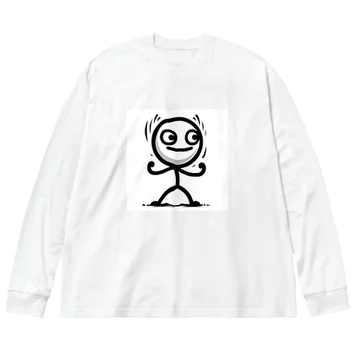 線人くん(ガッツ) ビッグシルエットロングスリーブTシャツ