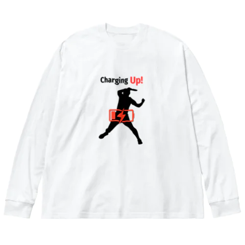 Charging Up　卓球 Big Long Sleeve T-Shirt