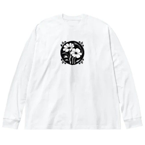 クールなトライバルフラワーⅣ Big Long Sleeve T-Shirt