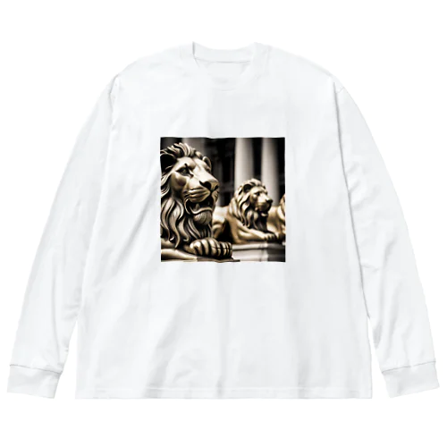 鎮座する金獅子 Big Long Sleeve T-Shirt