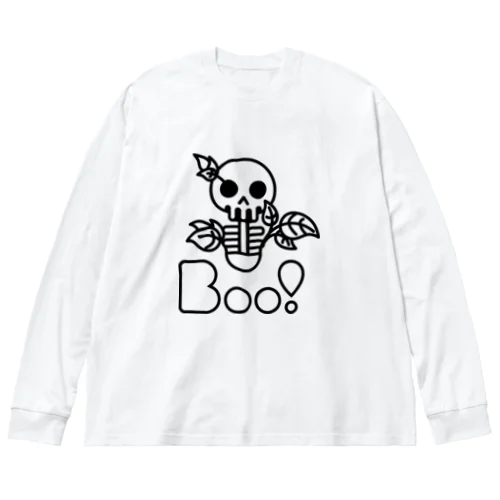 Boo!(ガイコツ) Big Long Sleeve T-Shirt