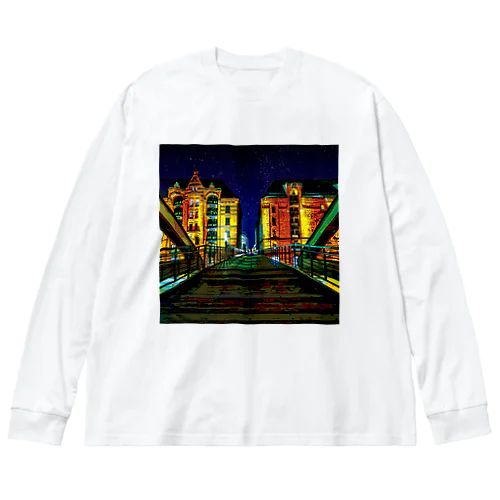 ドイツ シュパイヒャーシュタットの夜 Big Long Sleeve T-Shirt