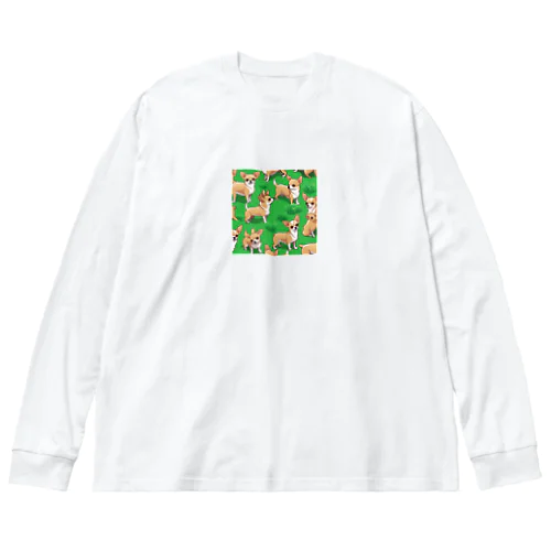 小さな体に大きな魅力。ちわわのアートで心地よい癒しタイム Big Long Sleeve T-Shirt