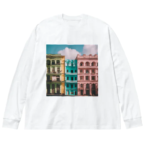 イタリアのカラフルな街並み Big Long Sleeve T-Shirt