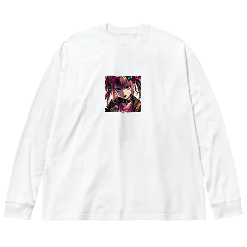 パンク女 ビッグシルエットロングスリーブTシャツ