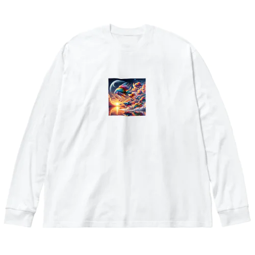 魚群の舞台 ビッグシルエットロングスリーブTシャツ