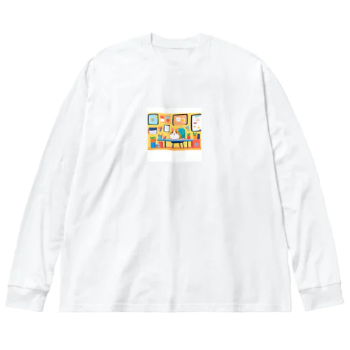 仕事場のハムスター ビッグシルエットロングスリーブTシャツ