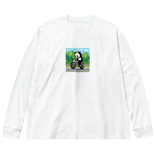 パンダがロードレーサーに Big Long Sleeve T-Shirt