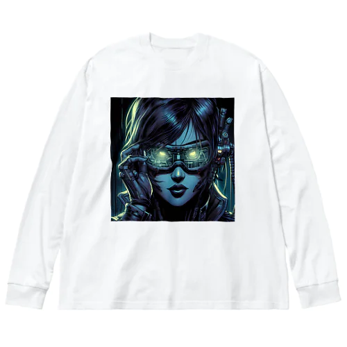 サイバーパンクガールNo.21 Big Long Sleeve T-Shirt