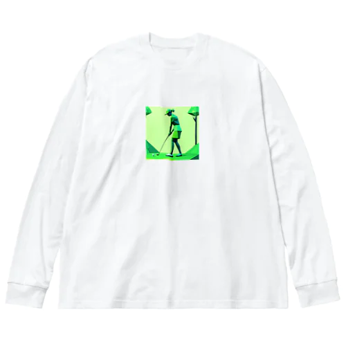 ゴルフしている美人 Big Long Sleeve T-Shirt