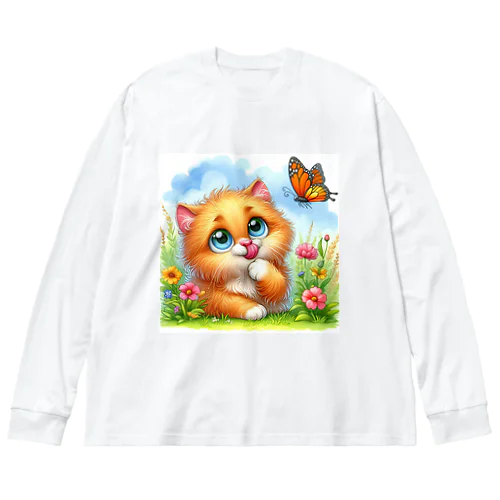 かわいい子猫 Big Long Sleeve T-Shirt