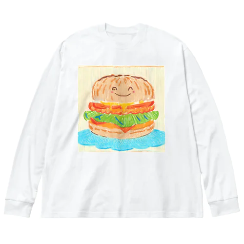 バーガーくん Big Long Sleeve T-Shirt