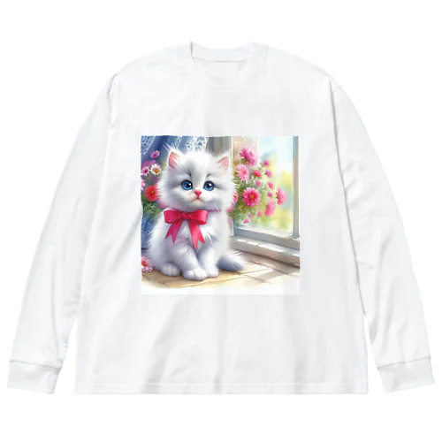 白猫のミーシャ Big Long Sleeve T-Shirt