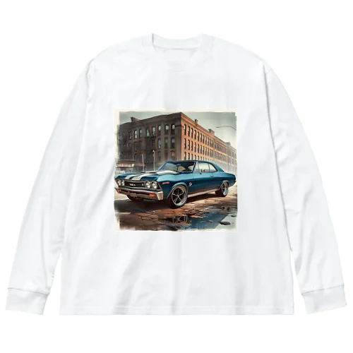 Chevrolet Chevelle　BLUE ビッグシルエットロングスリーブTシャツ