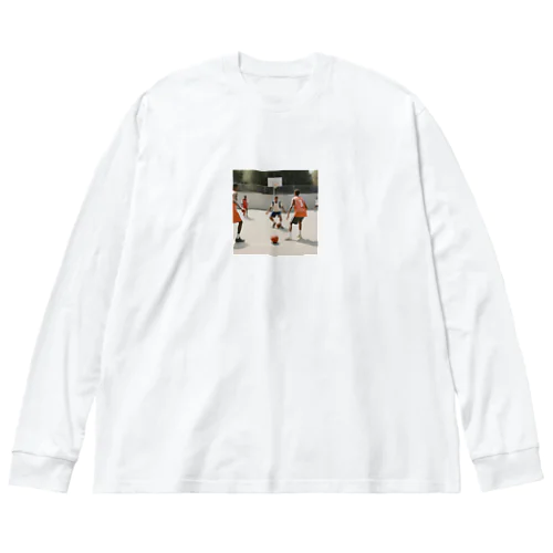 サッカーバスケ Big Long Sleeve T-Shirt