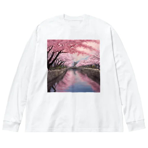 #日本桜 ビッグシルエットロングスリーブTシャツ