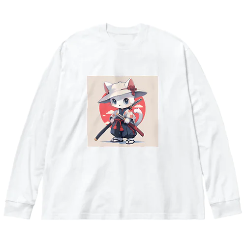 Neko Samurai  ビッグシルエットロングスリーブTシャツ