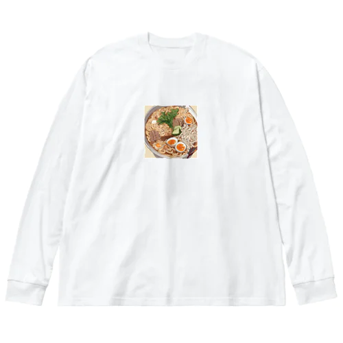 ラーメン ビッグシルエットロングスリーブTシャツ