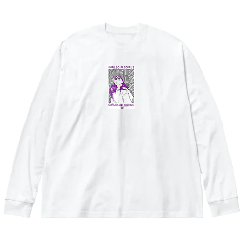 Girls Girls Girls N°01 type-B Big Long Sleeve T-Shirt