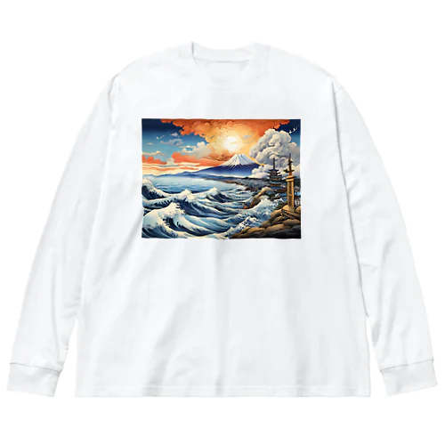 富士山 Big Long Sleeve T-Shirt