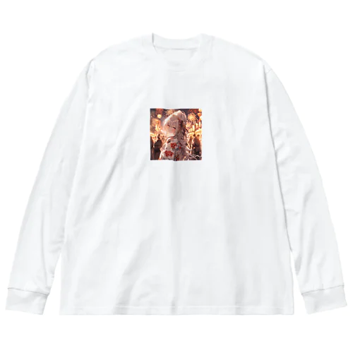 銀髪美女 シリーズ2 in 花火大会 Big Long Sleeve T-Shirt