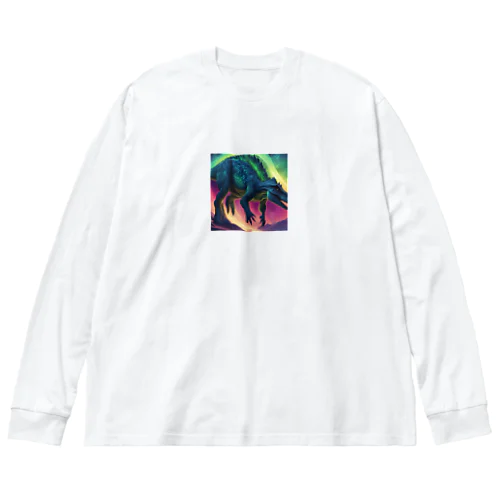 オーロラのような発光をする恐竜 Big Long Sleeve T-Shirt