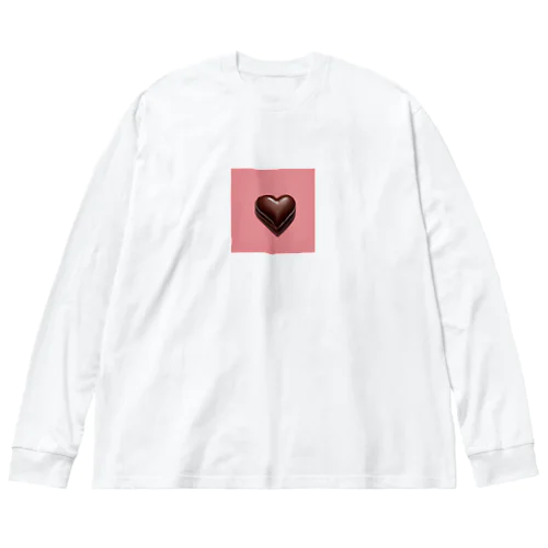 Happy  Valentine （チョコレート） ビッグシルエットロングスリーブTシャツ