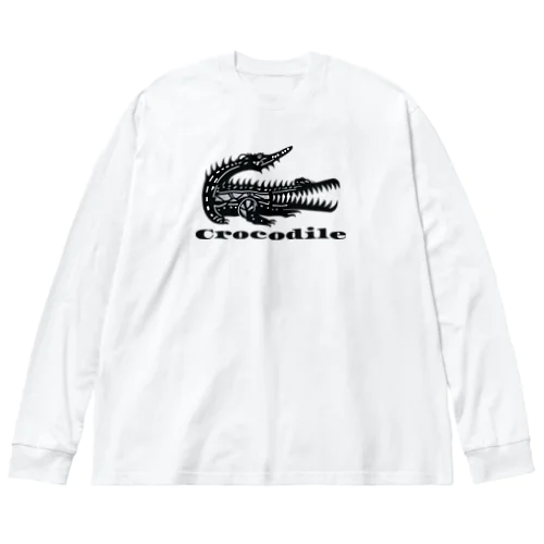 トライバルクロコダイル Big Long Sleeve T-Shirt