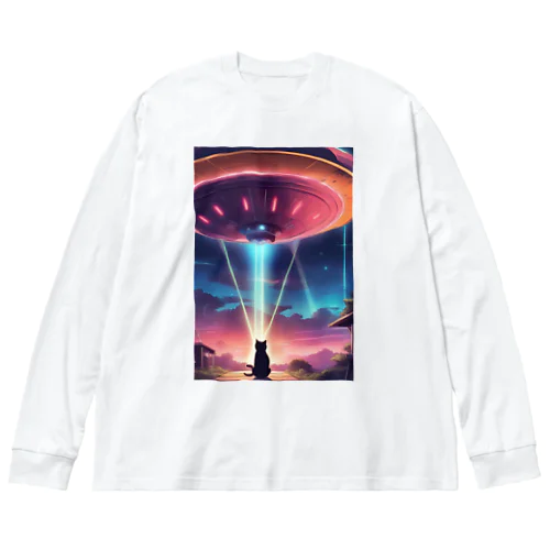 UFOに遭遇!? 不思議な猫のキャトルミューティレーション！👽🐱✨ Big Long Sleeve T-Shirt