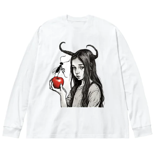 林檎カマキリちゃん3 ビッグシルエットロングスリーブTシャツ