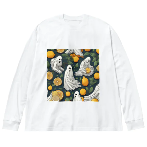 レモンをあやす幽霊 ビッグシルエットロングスリーブTシャツ