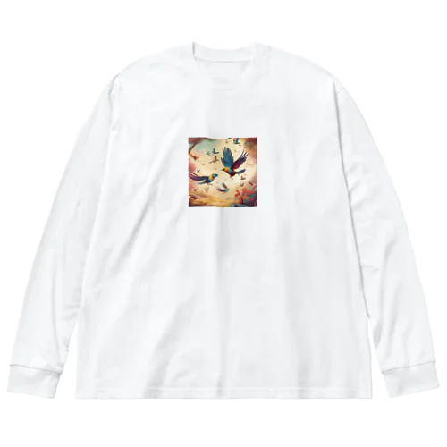 賑鳥 Big Long Sleeve T-Shirt