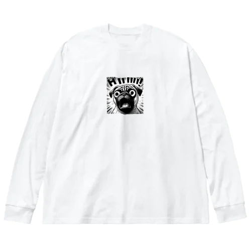 びっくりパグ ビッグシルエットロングスリーブTシャツ