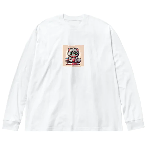 癒し猫 ビッグシルエットロングスリーブTシャツ