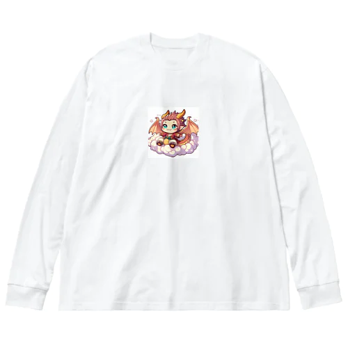 一匹の可愛らしいドラゴンのマスコット Big Long Sleeve T-Shirt