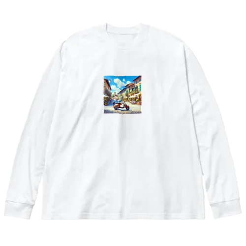 バイクでお買い物 Big Long Sleeve T-Shirt