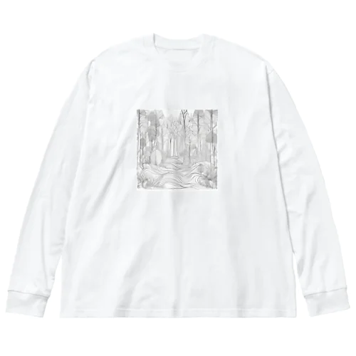 魔法のような森や林の中に登場しそうなデザイン Big Long Sleeve T-Shirt