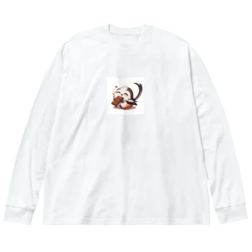 チョコエナガ ビッグシルエットロングスリーブTシャツ