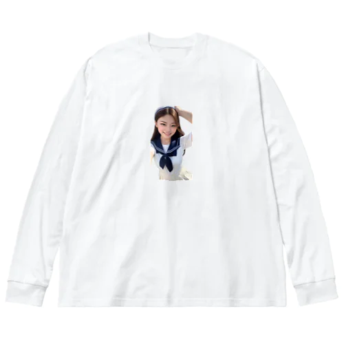 AI美女 Big Long Sleeve T-Shirt