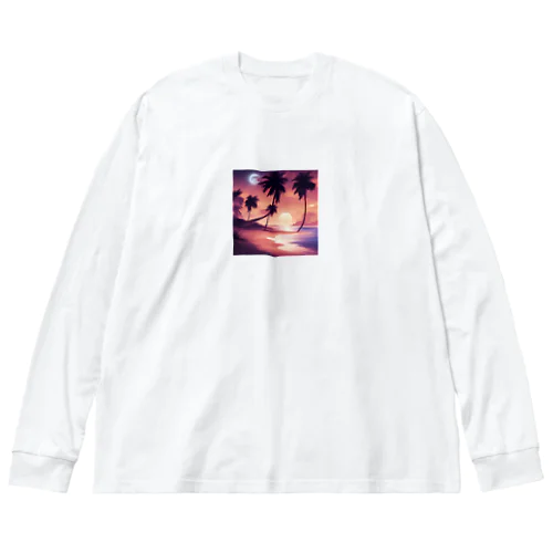 夕方の砂浜 Big Long Sleeve T-Shirt