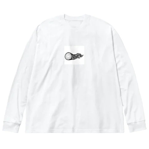 火を纏ったバレーボールの瞬間 Big Long Sleeve T-Shirt