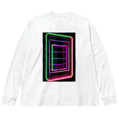 Abstract_Neonsign ビッグシルエットロングスリーブTシャツ