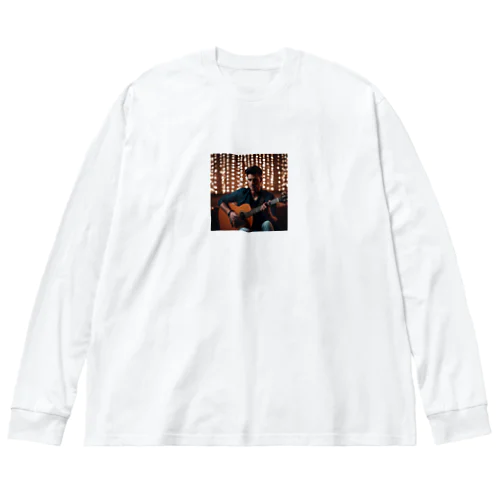 ギターを弾いているイケメン Big Long Sleeve T-Shirt