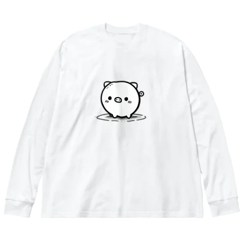 まんまる🐷ぶたちゃん😍 ビッグシルエットロングスリーブTシャツ