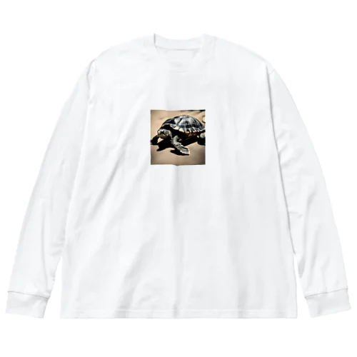 １、明日に向かって進むカメ Big Long Sleeve T-Shirt