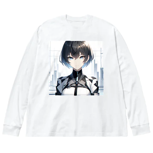 未来的なAI美女 Big Long Sleeve T-Shirt